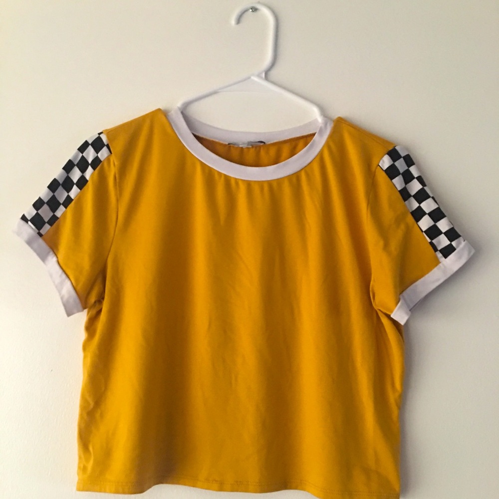 COPY - Charlotte Russe Large Checkered sleeve top